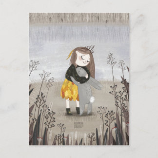 River Rabbit by Alexandra Dikaia Postcard