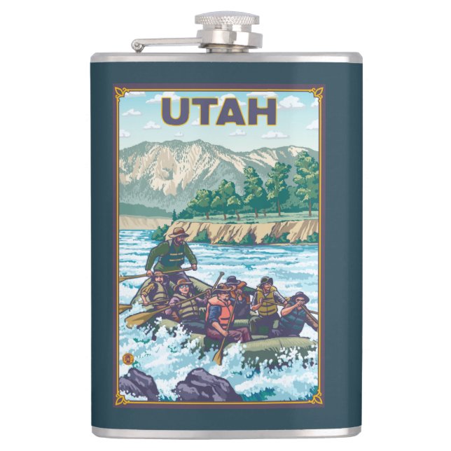 River RaftingUtah Hip Flask (Front)