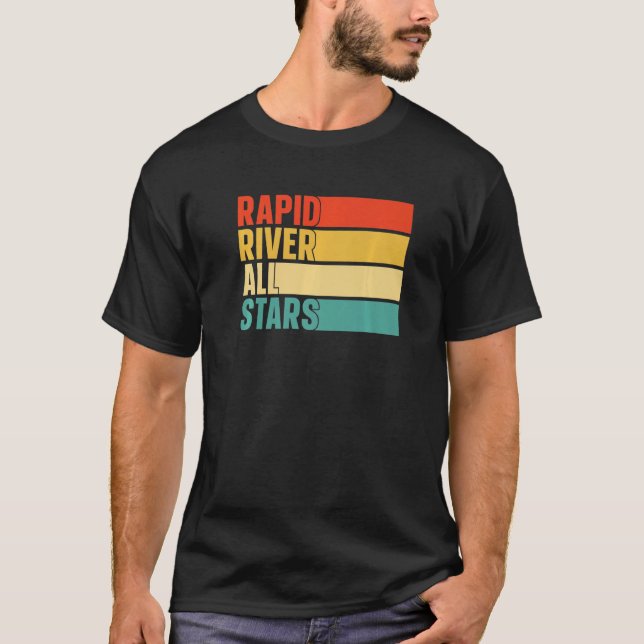 River Rapid All Stars  River Rapids Rafting T-Shirt (Front)