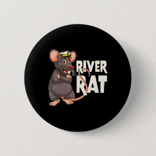 River Rat - Boaters Community Boat Family Pride  2 Inch Round Button
