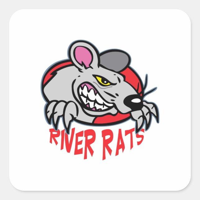 RIVER RATS SQUARE STICKER (Front)
