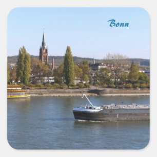 River Rhein Square Sticker