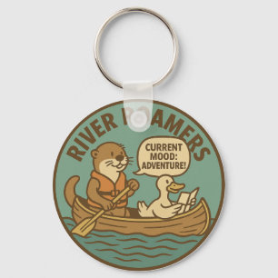 River Roamers Current Mood Adventure Canoeing Keychain
