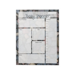 River Rock Daily Planner Pages Notepad