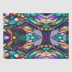 River Rock Pebbles Stained Glass Look Tissue Paper