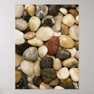 River Rock Stone Background - Customized Template Poster