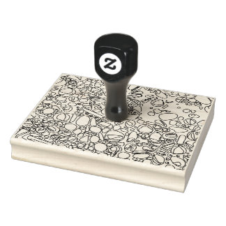 river rocks texture rubber stamp