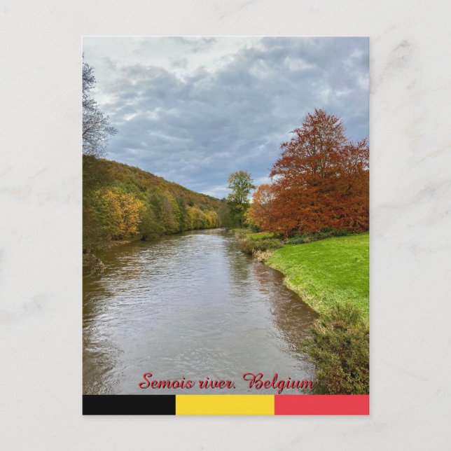River Semois landscape in Bouillon, Belgium travel Postcard (Front)
