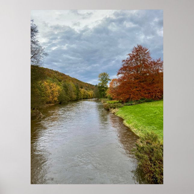 River Semois landscape in Bouillon, Belgium travel Poster (Front)