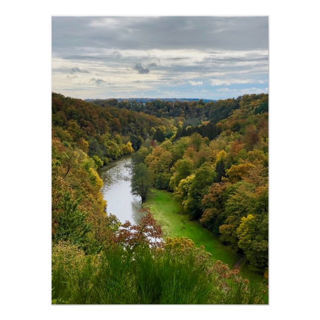 River Semois landscape in Bouillon, Belgium travel Poster (Front)