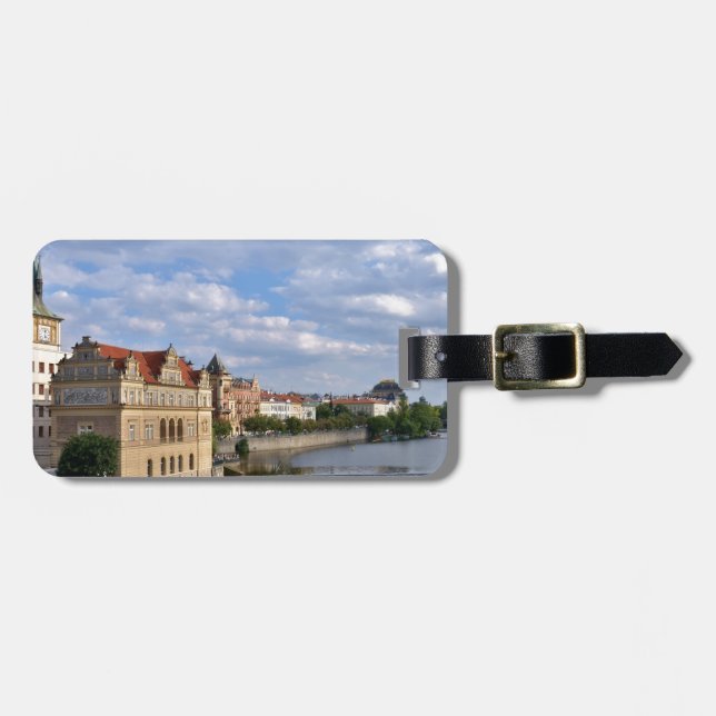 River side of Prague, Republic Czech, Luggage Tag (Front Horizontal)