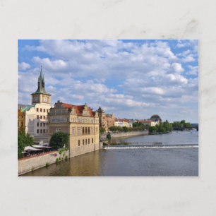River side of Prague, Republic Czech, vacations Postcard