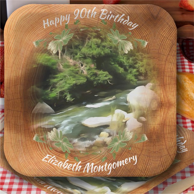 River South Birthday 0365 Square Paper Plate (Creator Uploaded)