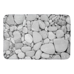 River Stone Pattern #3 #bw #stones #decor #art Bath Mat