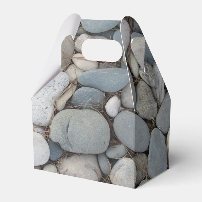 River Stones Fall Autumn Patterns Favor Box (Front Side)