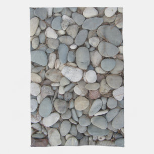 River Stones Fall Autumn Patterns Kitchen Towel