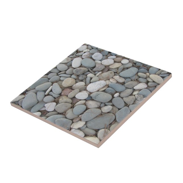 River Stones Fall Autumn Patterns Tile (Side)