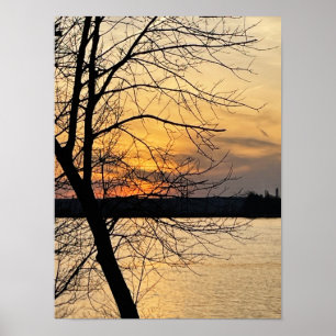 River Sunset Poster