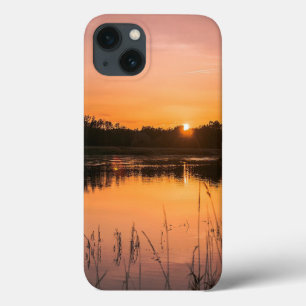River-sunset-sun-landscape-sky iPhone 13 Case