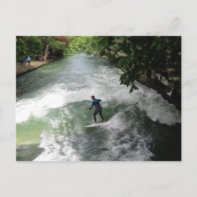 River Surfing in Germany Postcard (Front)