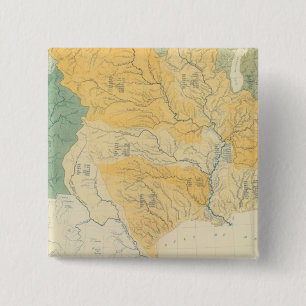 River Systems in the US 2 Inch Square Button