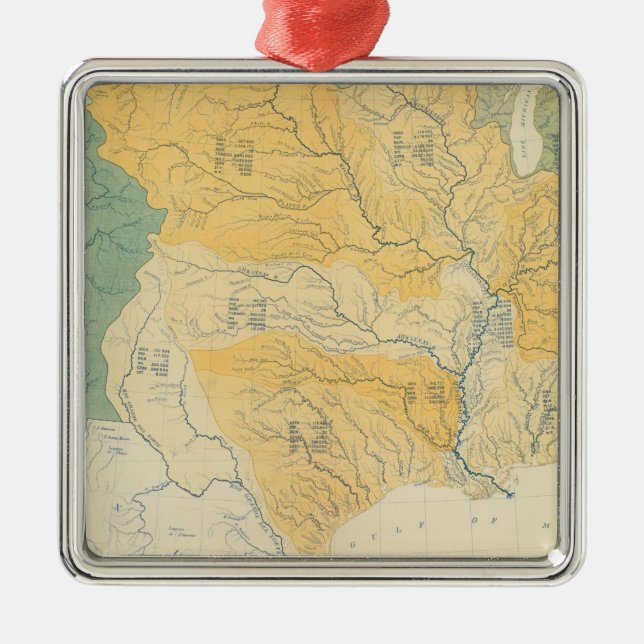 River Systems in the US Metal Ornament (Front)