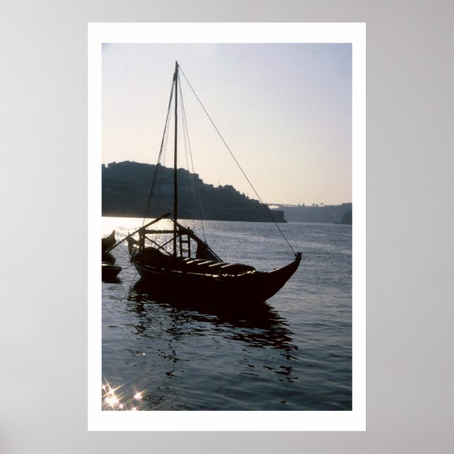 River Tagus Fishing boat, Lisbon Portugal Poster (Front)