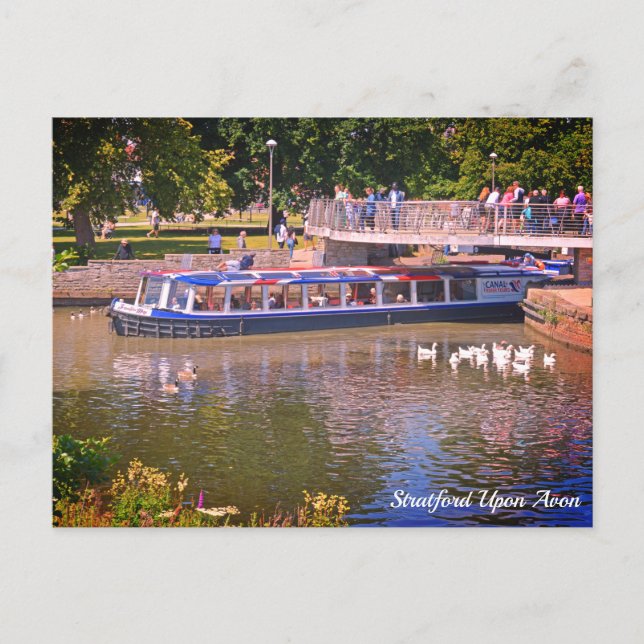 River Tour Stratford Sur Avon Carte Postale (Devant)