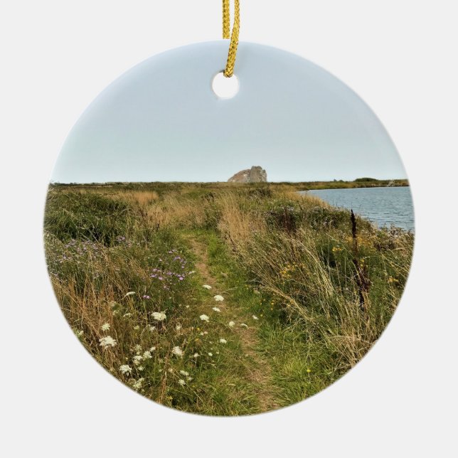 River Trail at Cape Blanco, Oregon Coast Ceramic Ornament (Front)