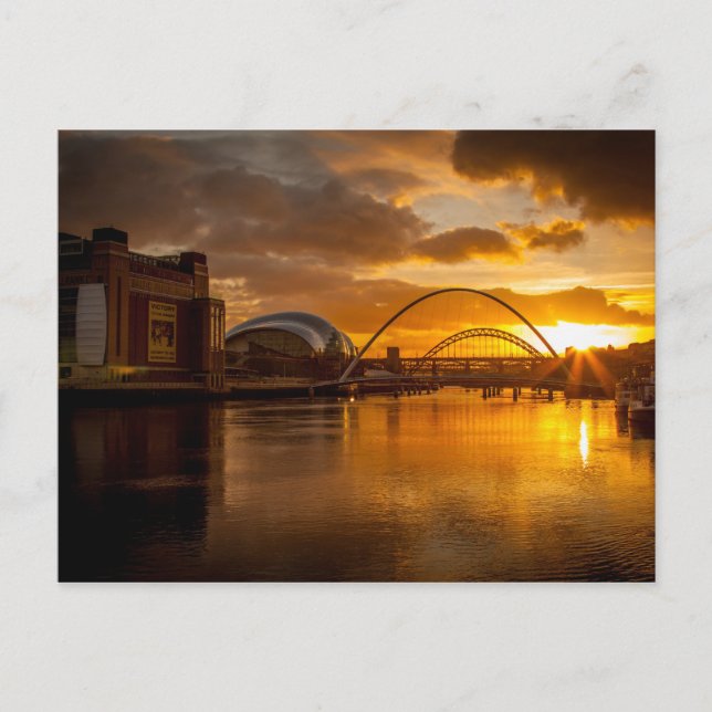 River Tyne at Sunset Postcard (Front)
