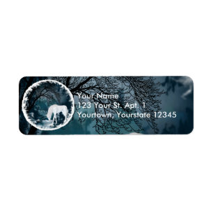 River Unicorn Address Label