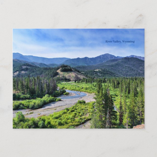 River Valley, Western America, Wyoming, Postcard (Front)