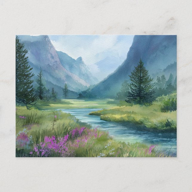 River View Nature Scene  Postcard (Front)