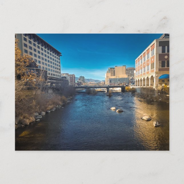 River View with Bridge Urban Landscape Postcard (Front)