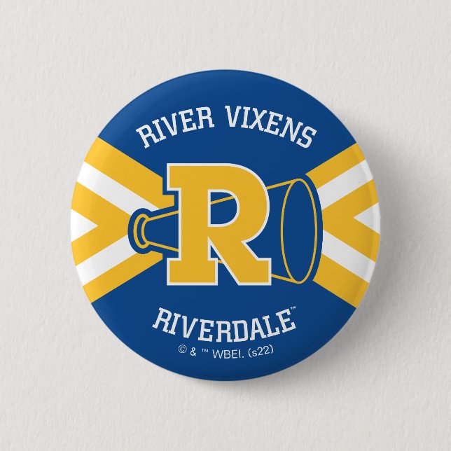 River Vixens Cheer Uniform 2 Inch Round Button (Front)