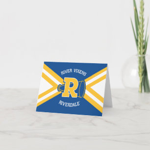 River Vixens Cheer Uniform Note Card