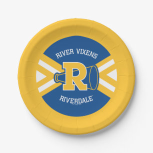 River Vixens Cheer Uniform Paper Plate