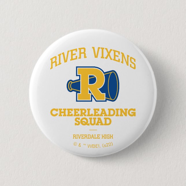 River Vixens Cheerleading Squad 2 Inch Round Button (Front)