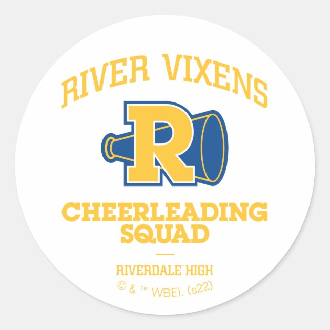 River Vixens Cheerleading Squad Classic Round Sticker (Front)