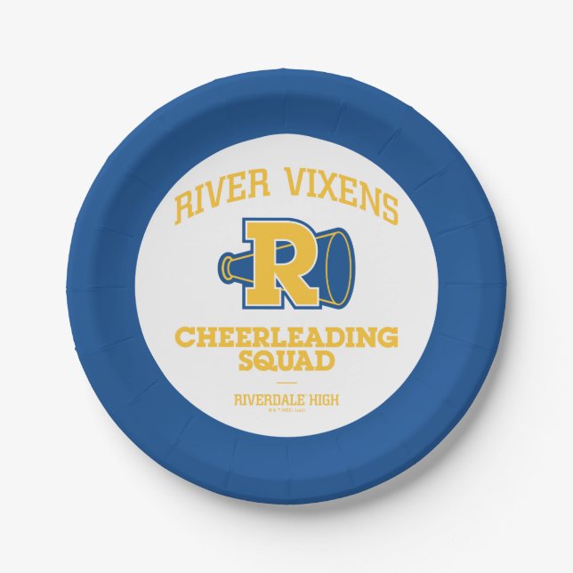 River Vixens Cheerleading Squad Paper Plate (Front)