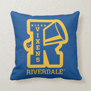 River Vixens Letterman Throw Pillow
