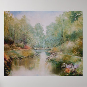 River Walk Painting Poster/Print Poster