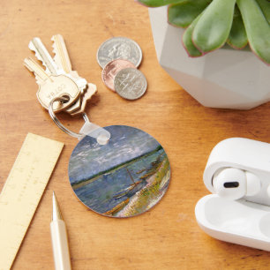 River with Rowing Boats by Vincent van Gogh Keychain