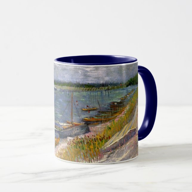 River with Rowing Boats by Vincent van Gogh Mug (Front Right)