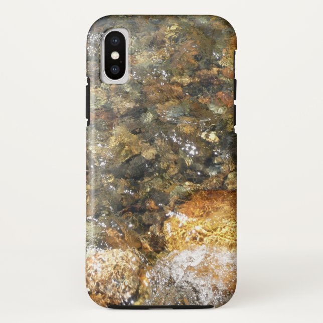River-Worn Pebbles Brown and Grey Natural Abstract Case-Mate iPhone Case (Back)