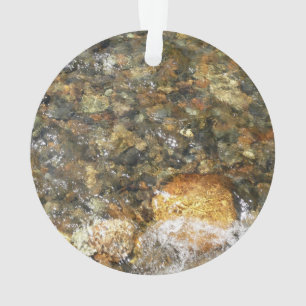 River-Worn Pebbles Brown and Grey Natural Abstract Ornament