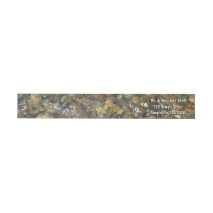 River-Worn Pebbles Brown and Grey Natural Abstract Wrap Around Label