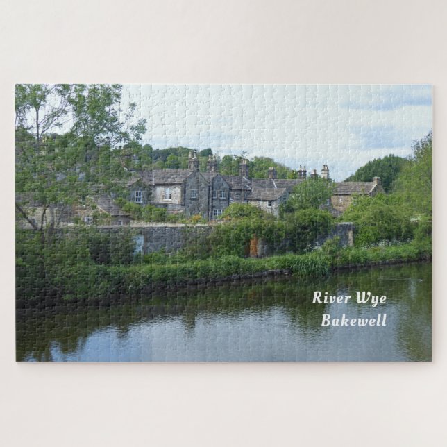 River Wye Bakewell Derbyshire England Scenic Jigsaw Puzzle (Horizontal)