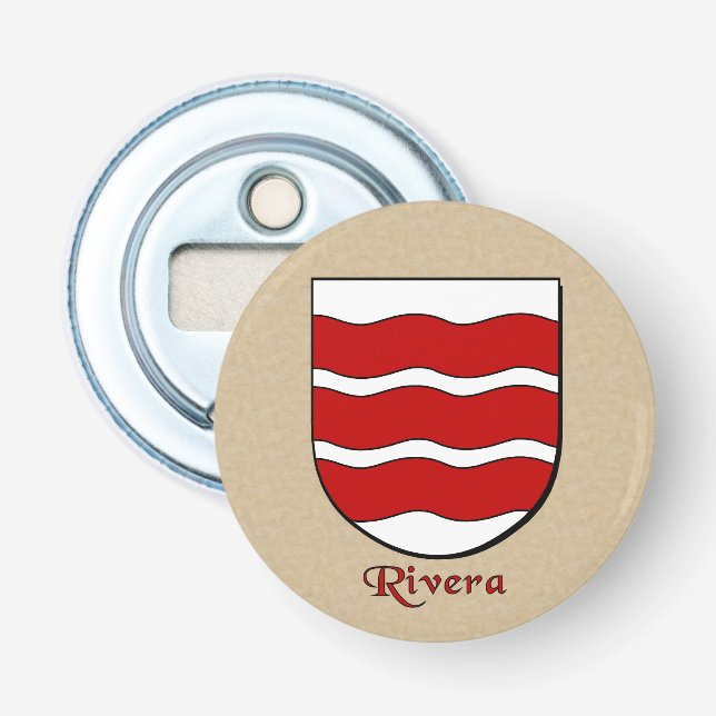 Rivera Historical Arms Shield Bottle Opener (Front)