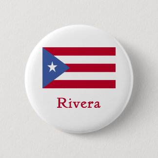 Rivera Puerto Rican Flag 2 Inch Round Button